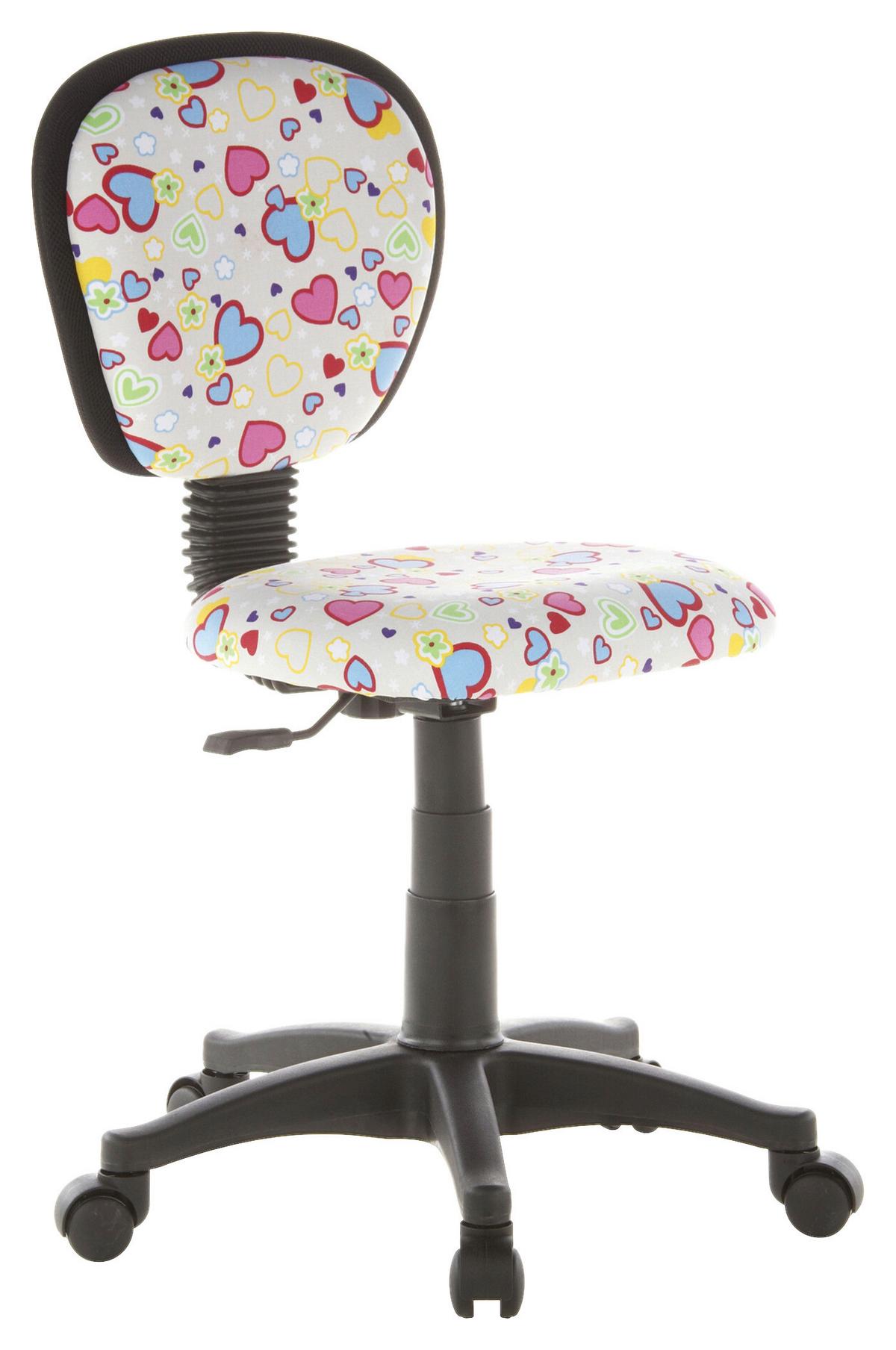 Jugenddrehstuhl Kiddy Top Flowers & Hearts - Multicolor, Basics, Kunststoff (40/79-90/37cm) - MID.YOU