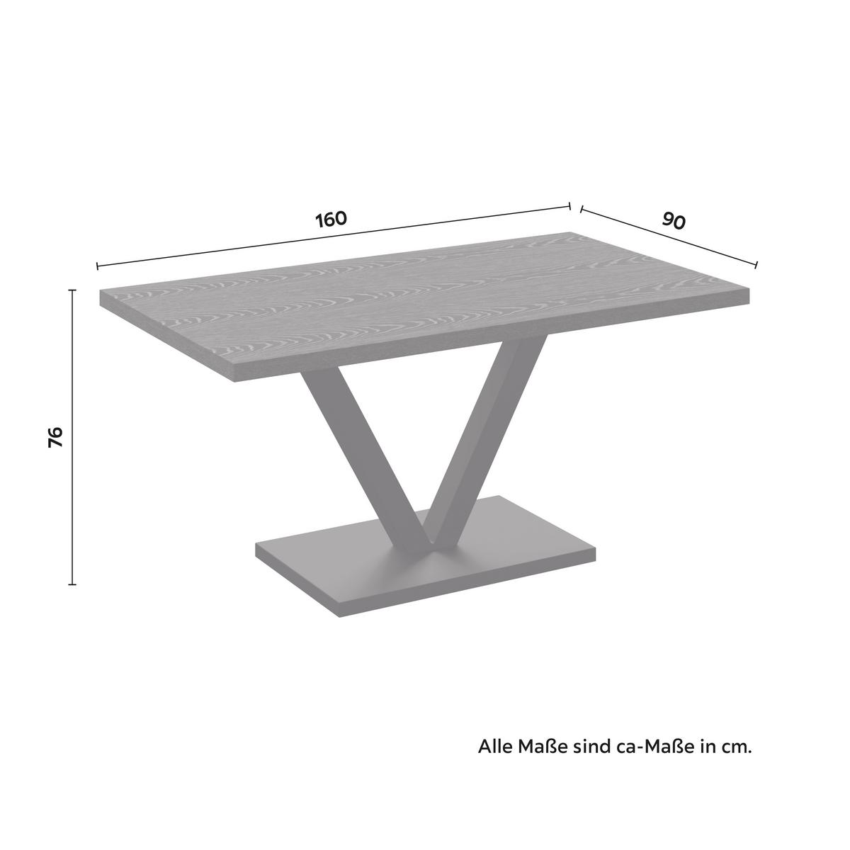 Jedálenský stôl Loca, š: 160 cm - čierna, Modern, kov/drevo (160/76/90cm) - Bessagi Home