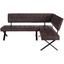 Eckbank Donna Li - Anthrazit/Braun, MODERN, Textil/Metall (200/91/150cm) Eckbank Donna Li - Anthrazit/Braun, MODERN, Textil/Metall (200/91/150cm)