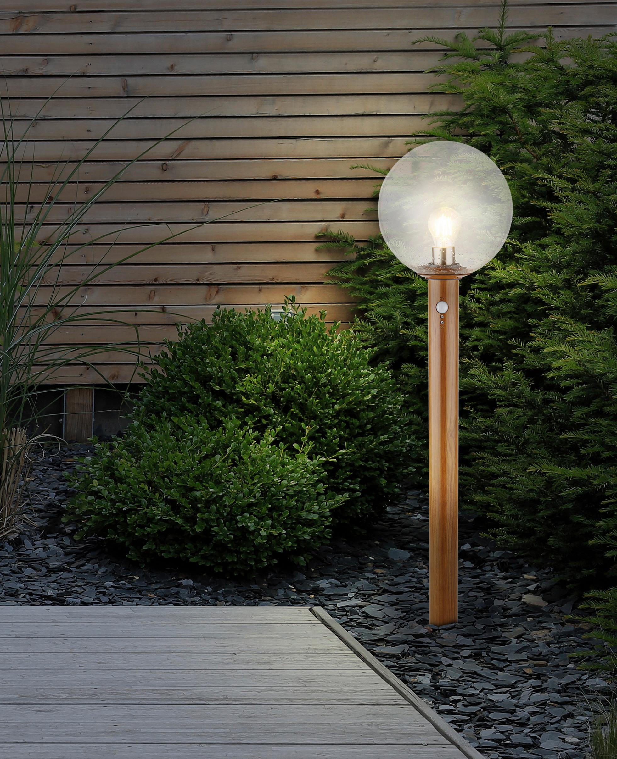 Außenleuchte Ossy 15 Watt Glas - Klar/Naturfarben, Basics, Glas/Metall (25/100cm) - Globo