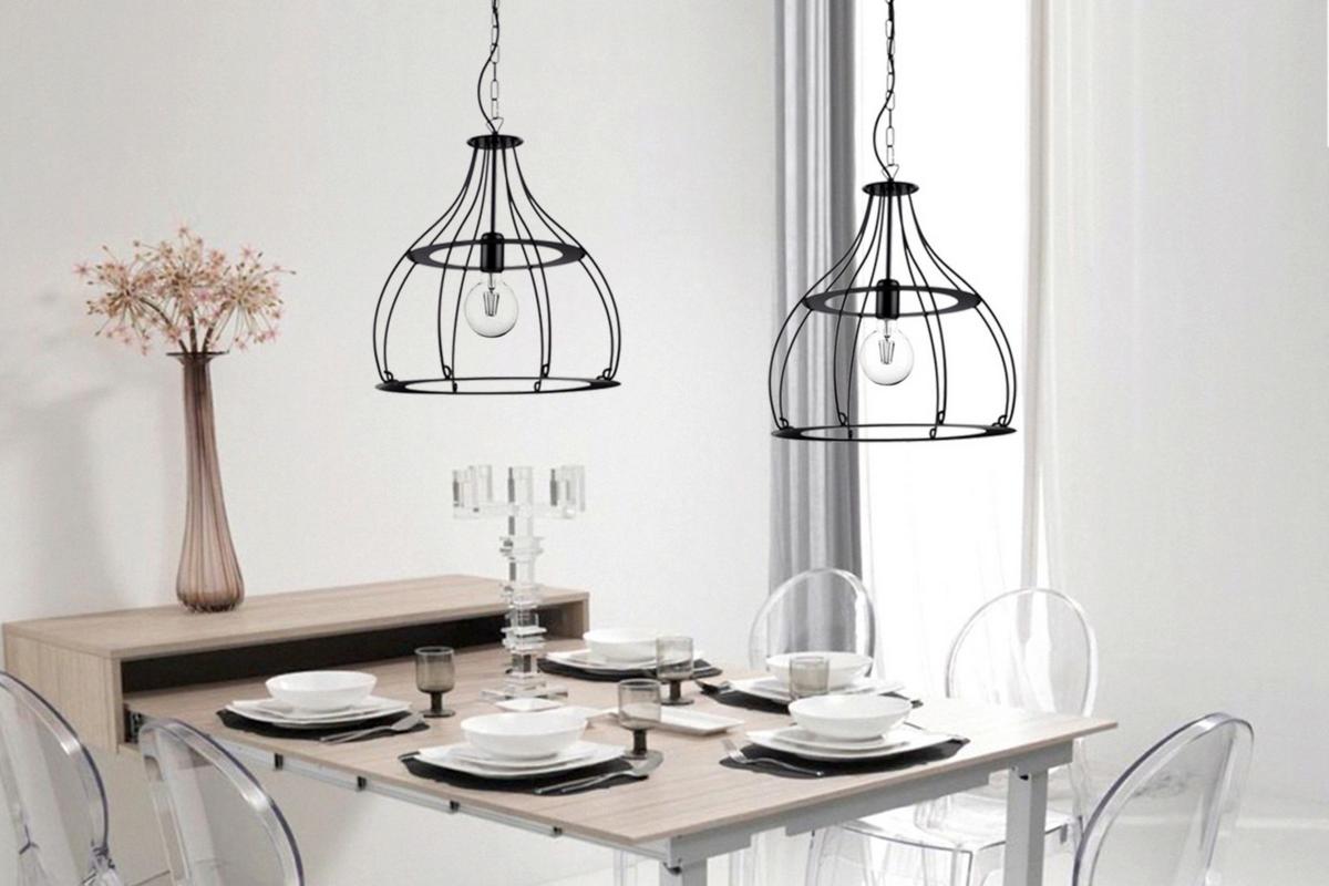 Hängeleuchte 4913/Sn - Schwarz, KONVENTIONELL, Metall (40/90cm)