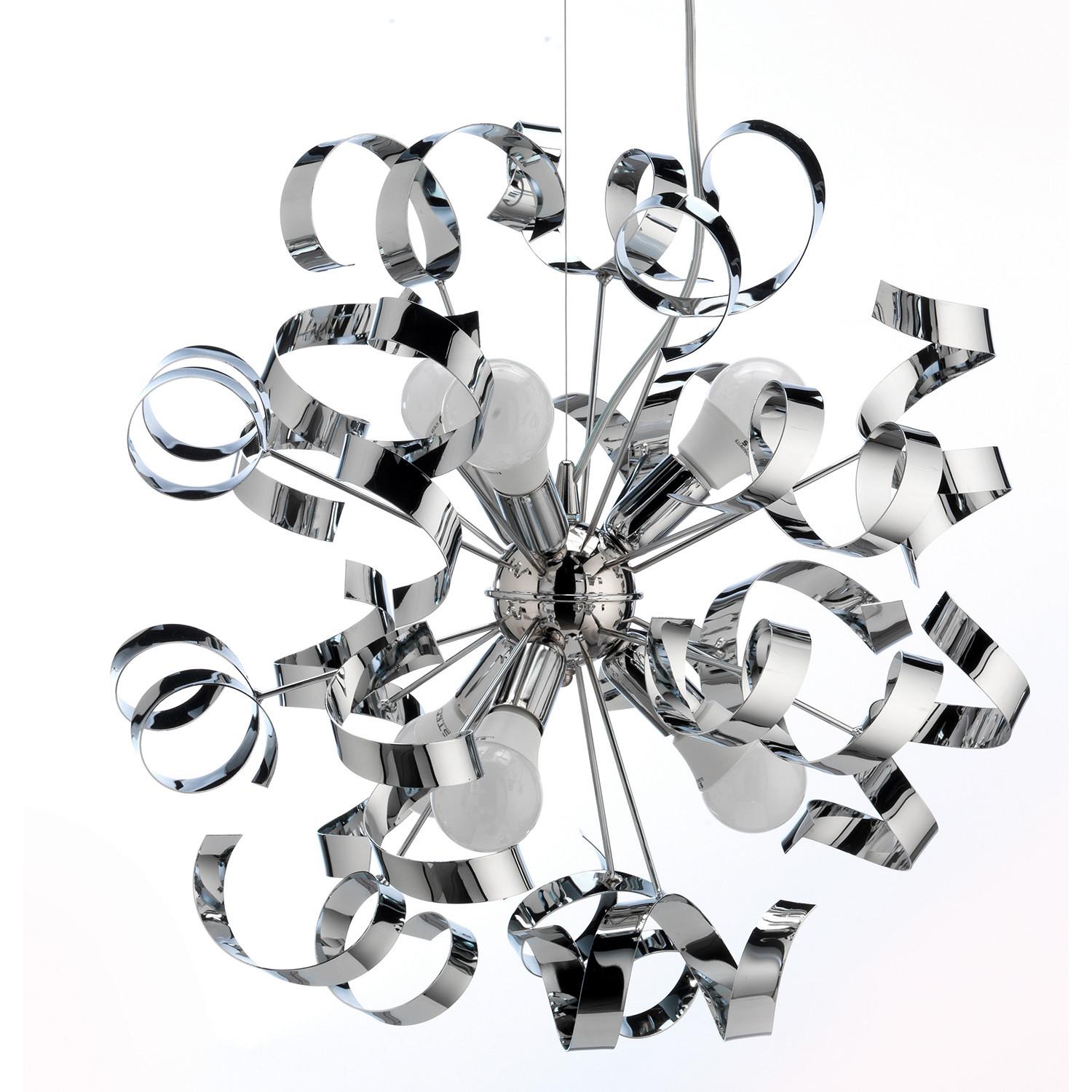 Hängeleuchte 4812/6c - Chromfarben, Design, Metall (50/150cm)