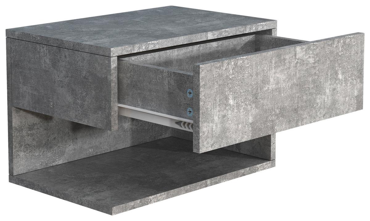 Nachtkästchen USAl XL B: 45 cm Grau - Grau, MODERN, Holzwerkstoff (45/30/32cm) - MID.YOU