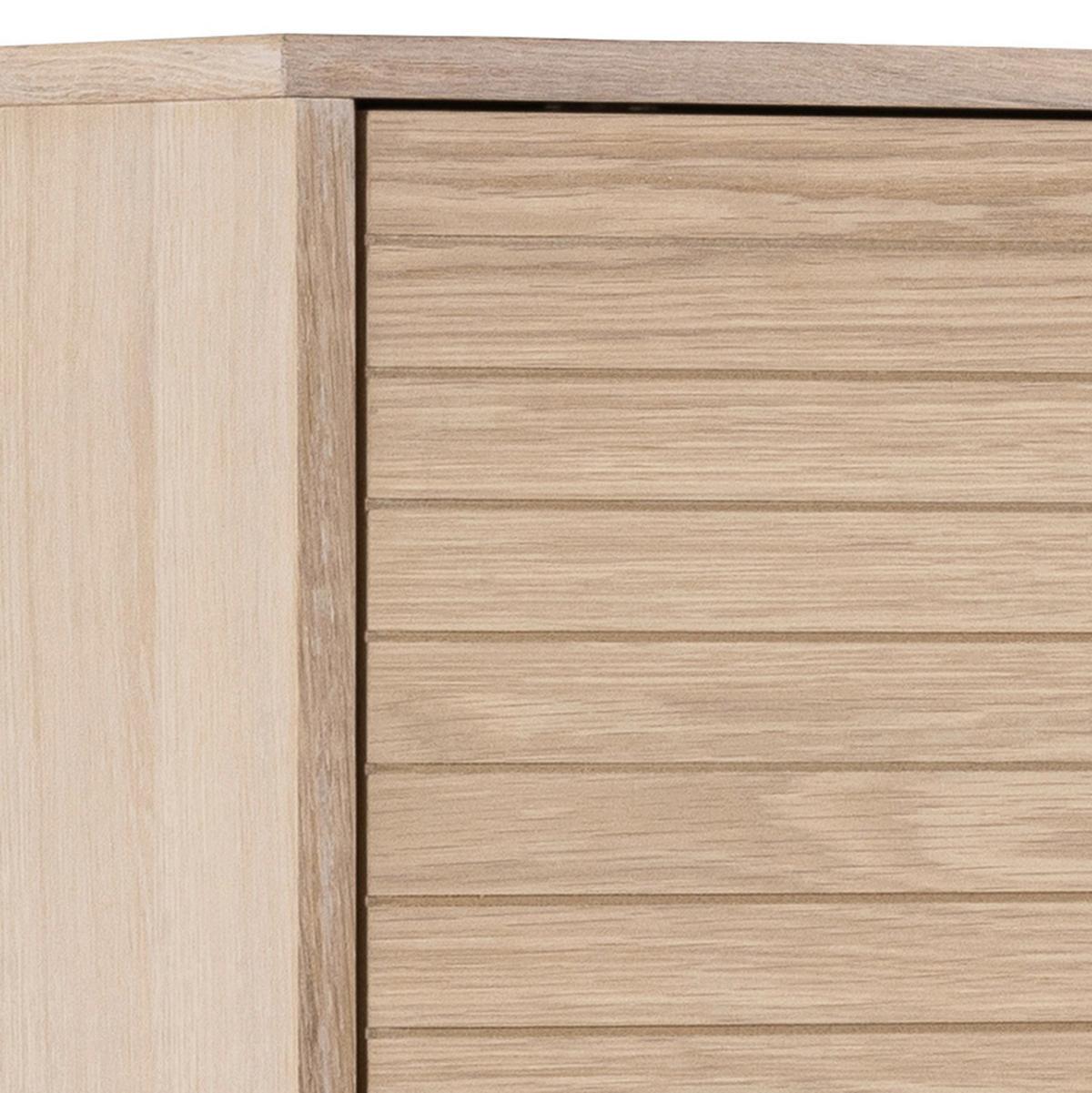 Vysoká komoda LINLEY - biela/farba duba, Design, drevo/kompozitné drevo (90,8/150/40cm) - Livetastic