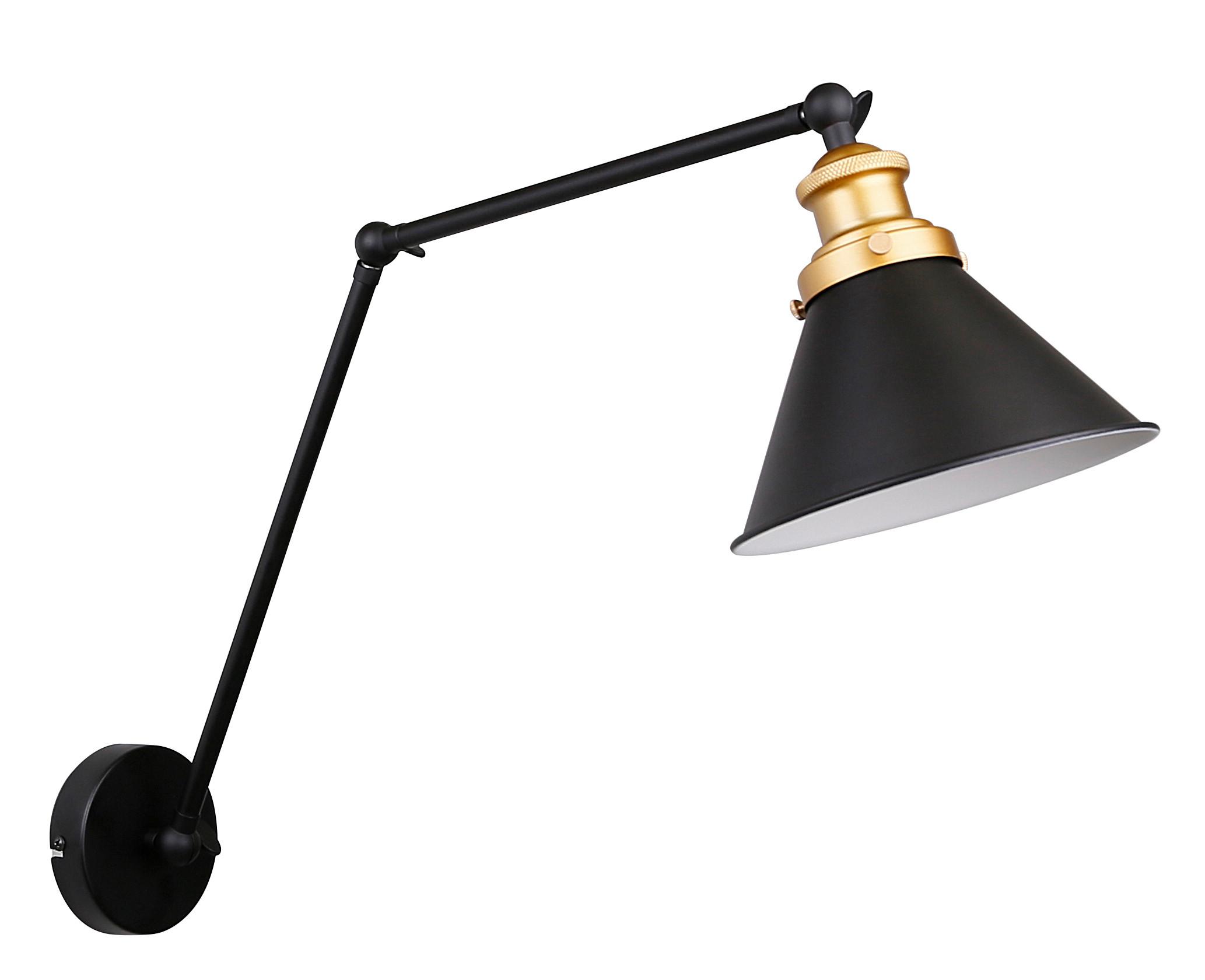 Wandleuchte 21-05908 - Schwarz, Basics, Metall (18/54/38cm)