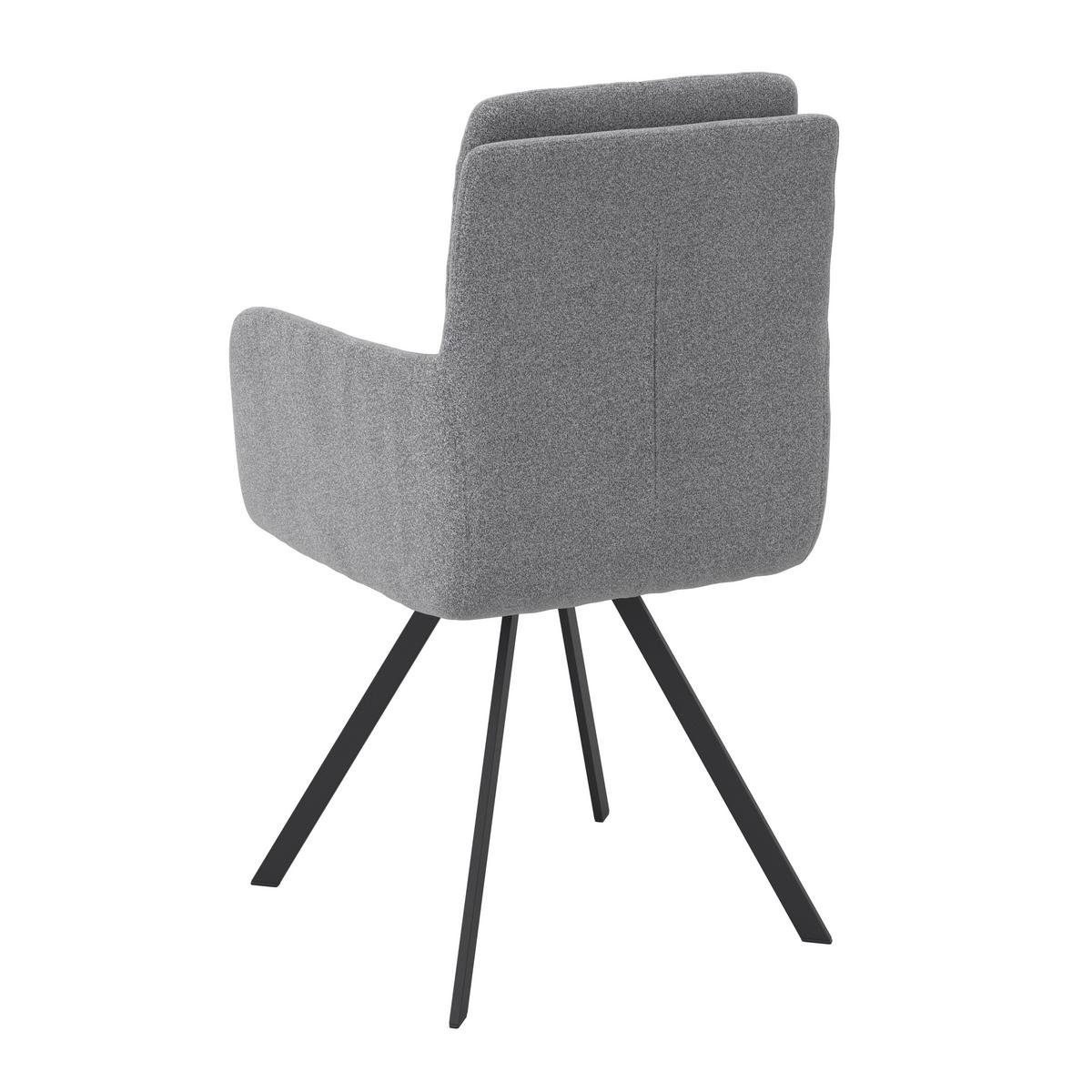 ŽIDLE S PODRUČKAMI MARIE - šedá/černá, Moderní, kov/dřevo (60/95,5/65cm) - Bessagi Home