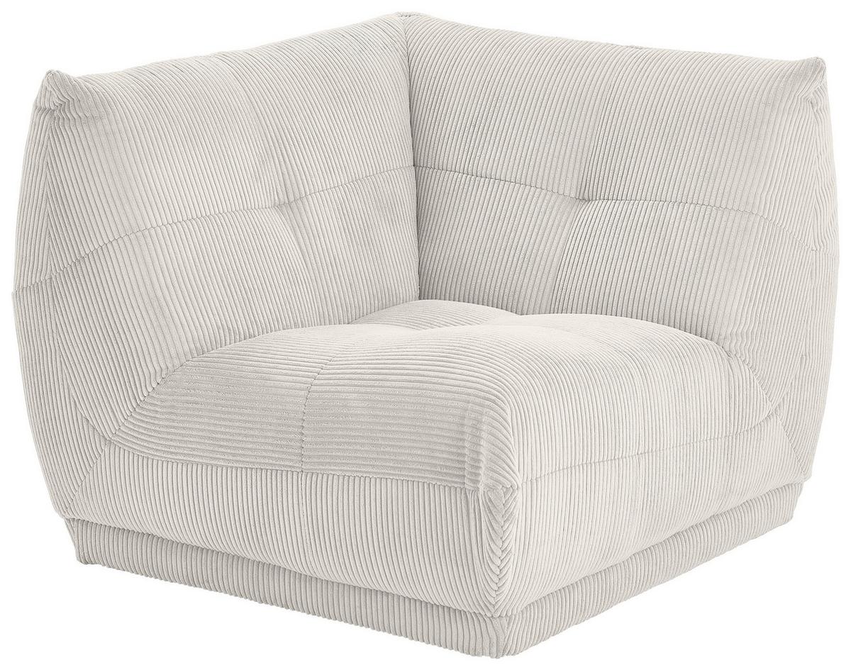 Modul Sofa Giselle Ecke Cord Weiß - Weiß, Trend, Textil (105/80/105cm) - Livetastic
