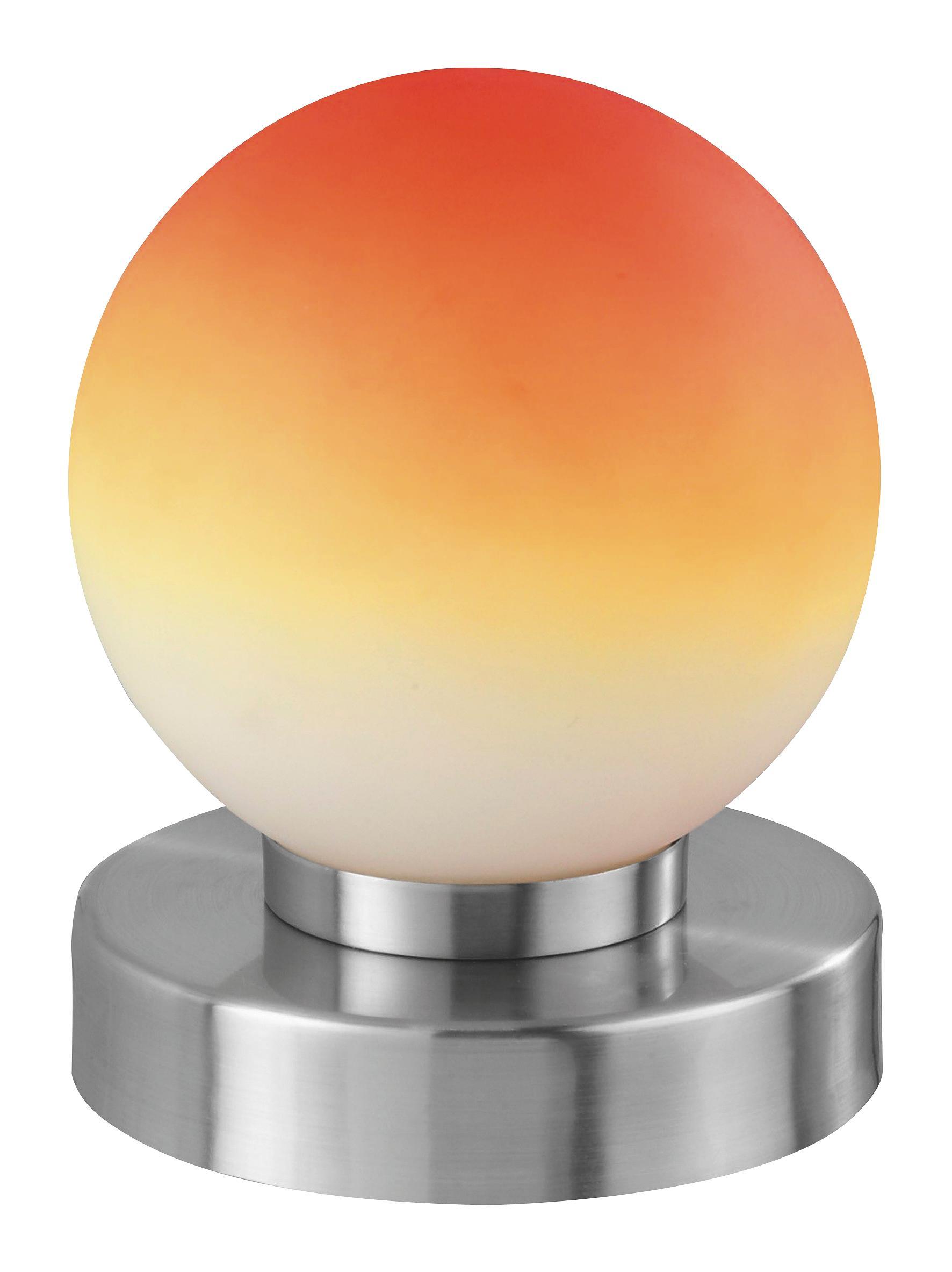 Asztali Lámpa Jolanda - Nikkel/Piros, konvencionális, Üveg/Fém (12/14,8cm) - Ombra