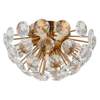 Deckenleuchte Virina Klar Goldfarben D: 39 cm - Klar/Goldfarben, KONVENTIONELL, Glas/Metall (39/22cm) - Globo