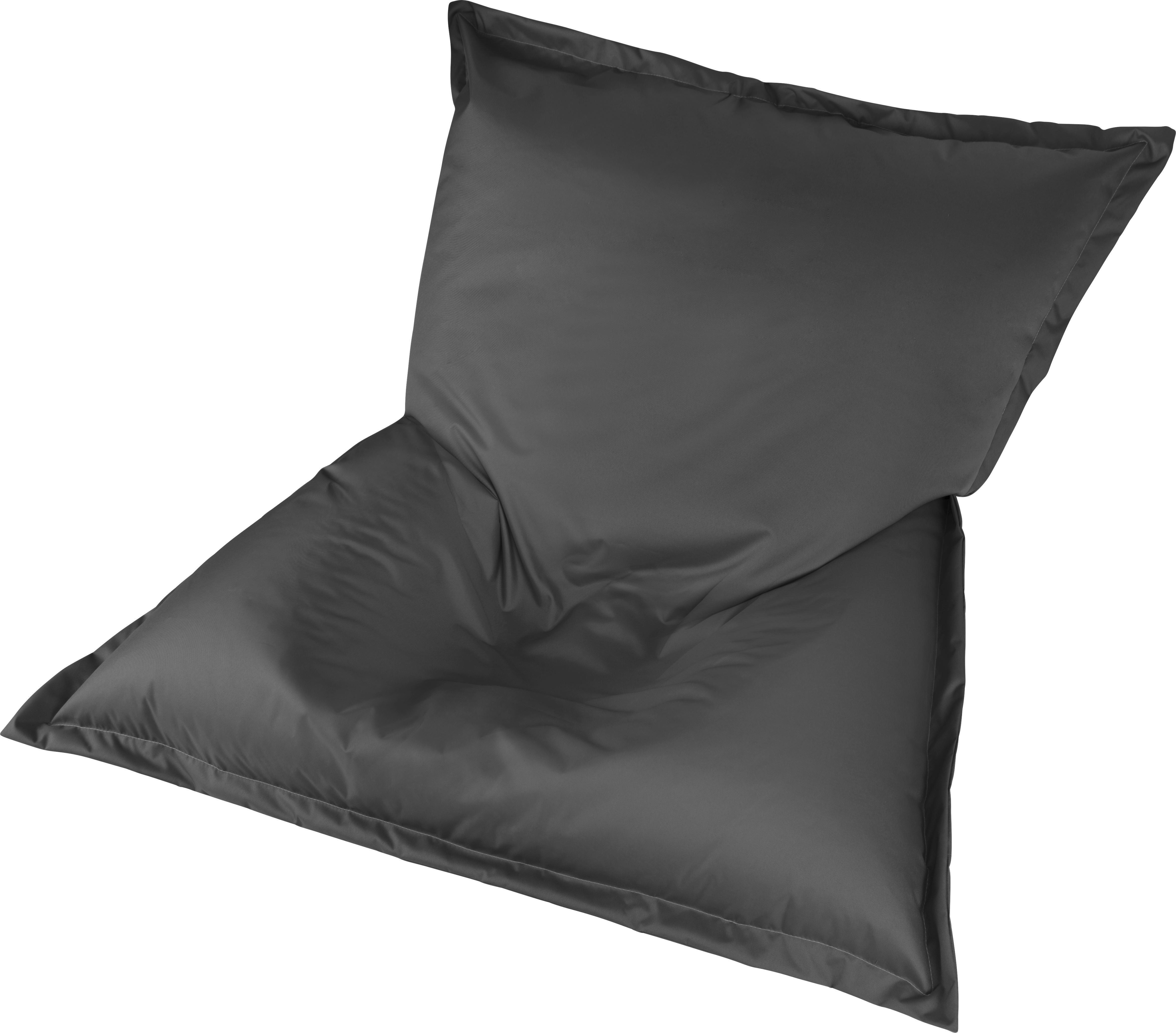 Sitzsack Outdoor Xl Anthrazit 170x130 Cm - Anthrazit/Weiß, Basics, Textil (170/130/40cm) - Ondega