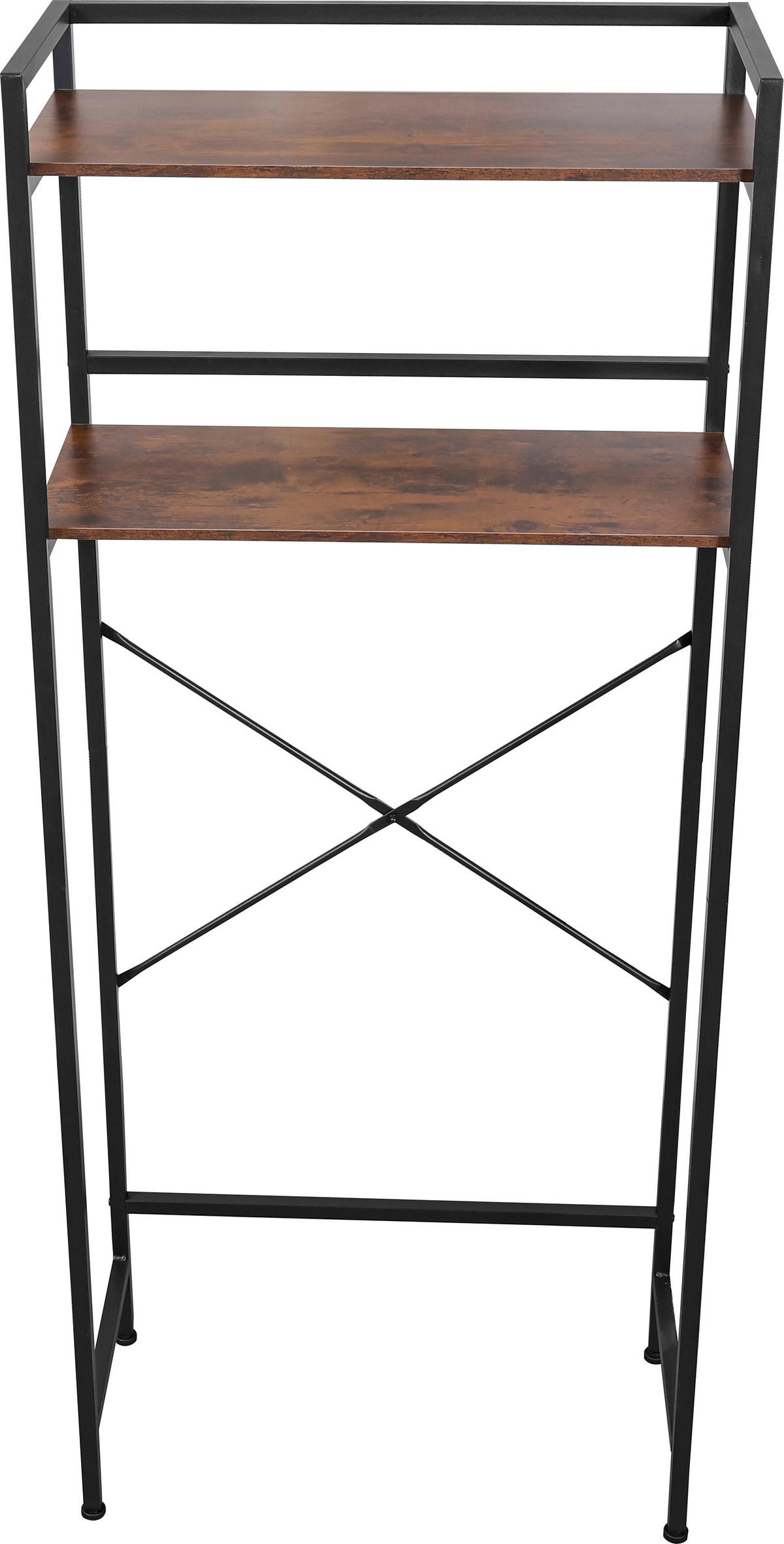 Waschmaschinenregal Respekta - Schwarz/Braun, Trend, Holzwerkstoff/Metall (168/70/35cm) - Homezone
