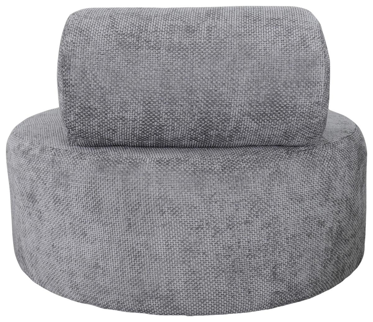 Relaxsessel Moss Grau B: 88 Cm - Schwarz/Weiß, Basics, Textil (88/70/88cm) - Livetastic