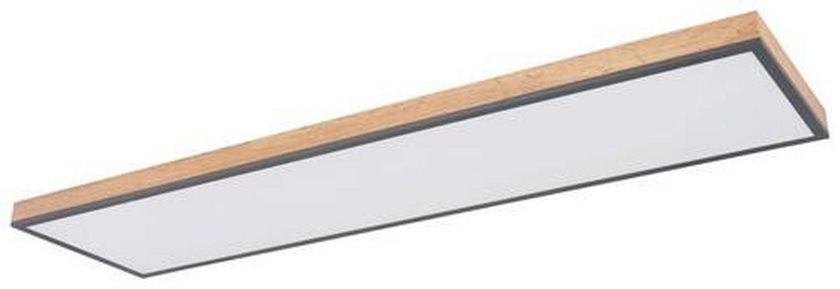 LED-Deckenleuchte 416080wd5-Cct L:  120 - Opal/Graphitfarben, Basics, Holz/Kunststoff (120/30/7,5cm) - Globo