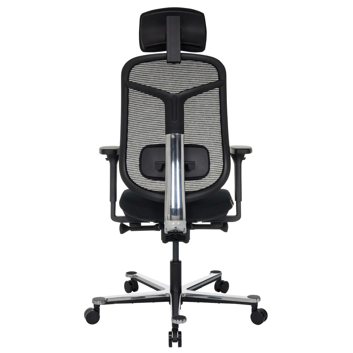 Drehstuhl Bicolore High Schwarz B: 66 cm - Silberfarben/Schwarz, MODERN, Kunststoff/Textil (66/118 - 136/60cm) - MID.YOU