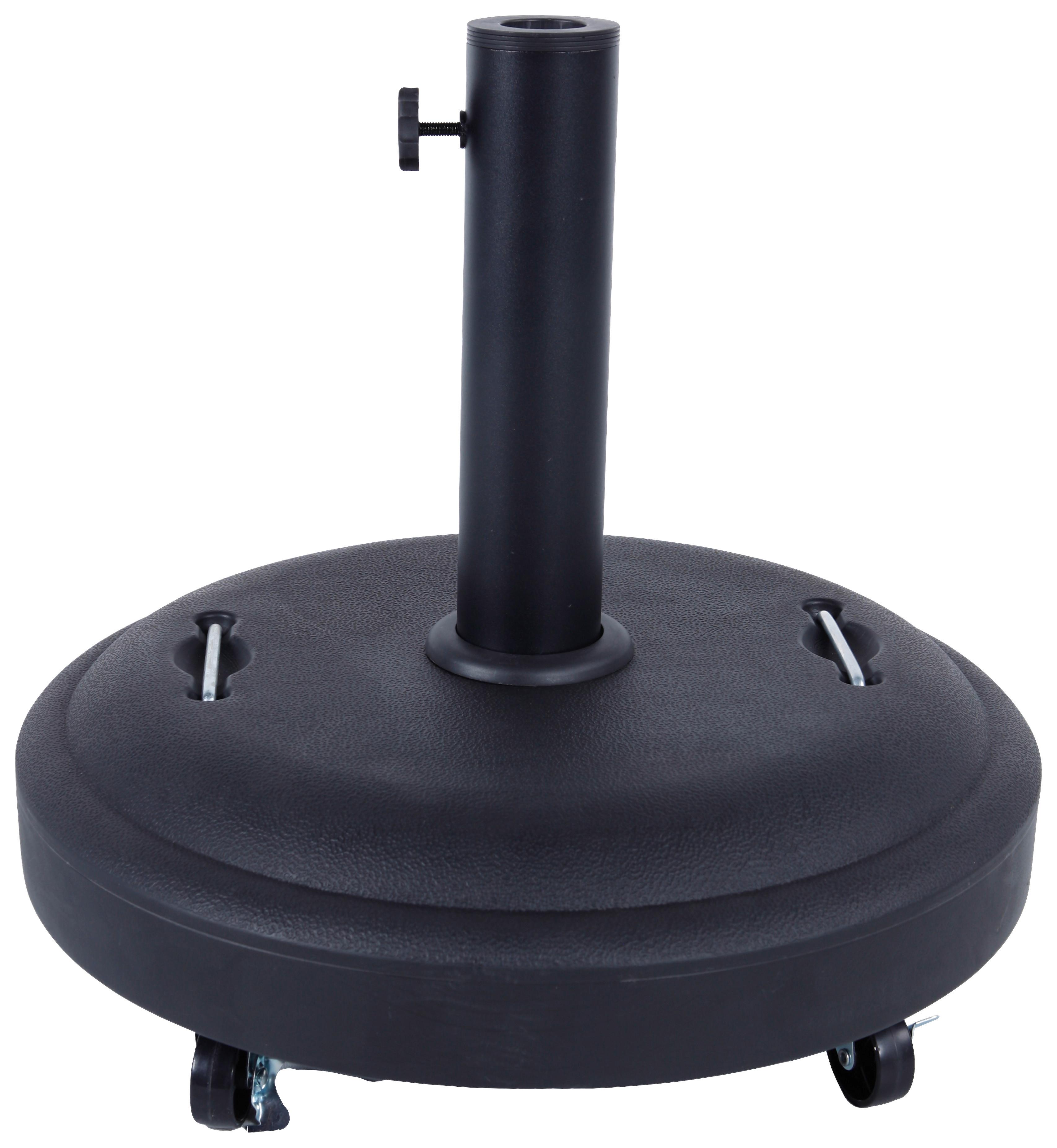 Sonnenschirmständer Rom - Schwarz, MODERN, Kunststoff/Stein (50/41/50cm) - Beldano