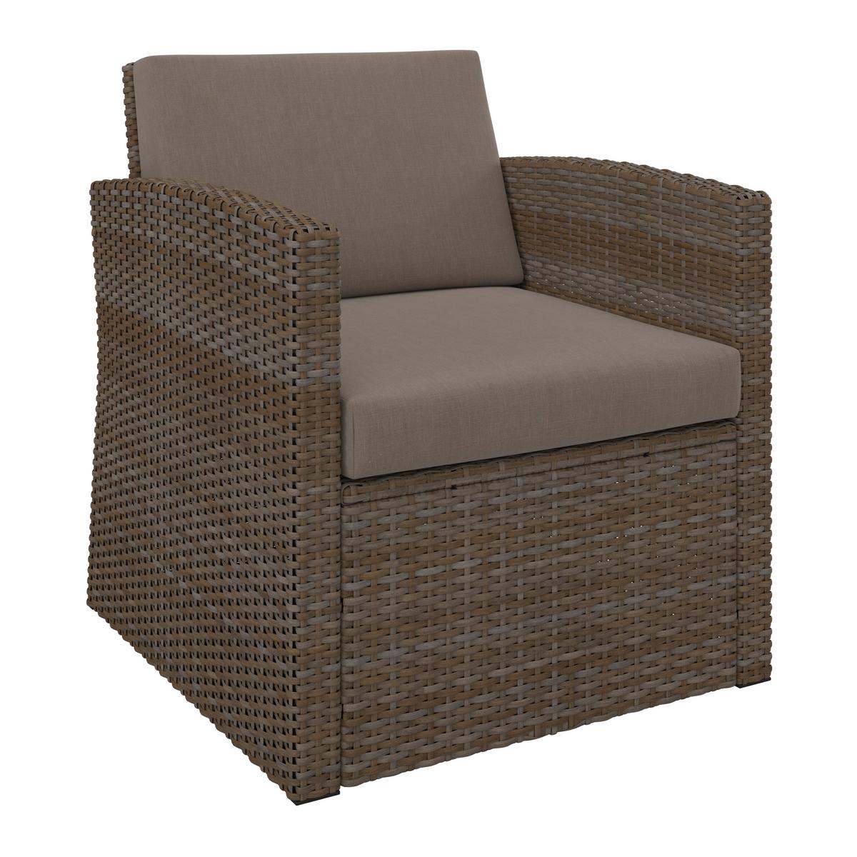 TERASOVÁ SEDACIA SÚPRAVA SELINE - hnedá/svetlohnedá, Natur, kov/textil (130/76,5/71,5cm) - Mömax
