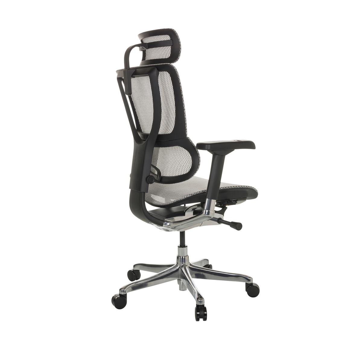 Drehstuhl Ergohuman Slim I - Silberfarben/Hellgrau, Basics, Kunststoff/Textil (69/116-138/66cm) - MID.YOU