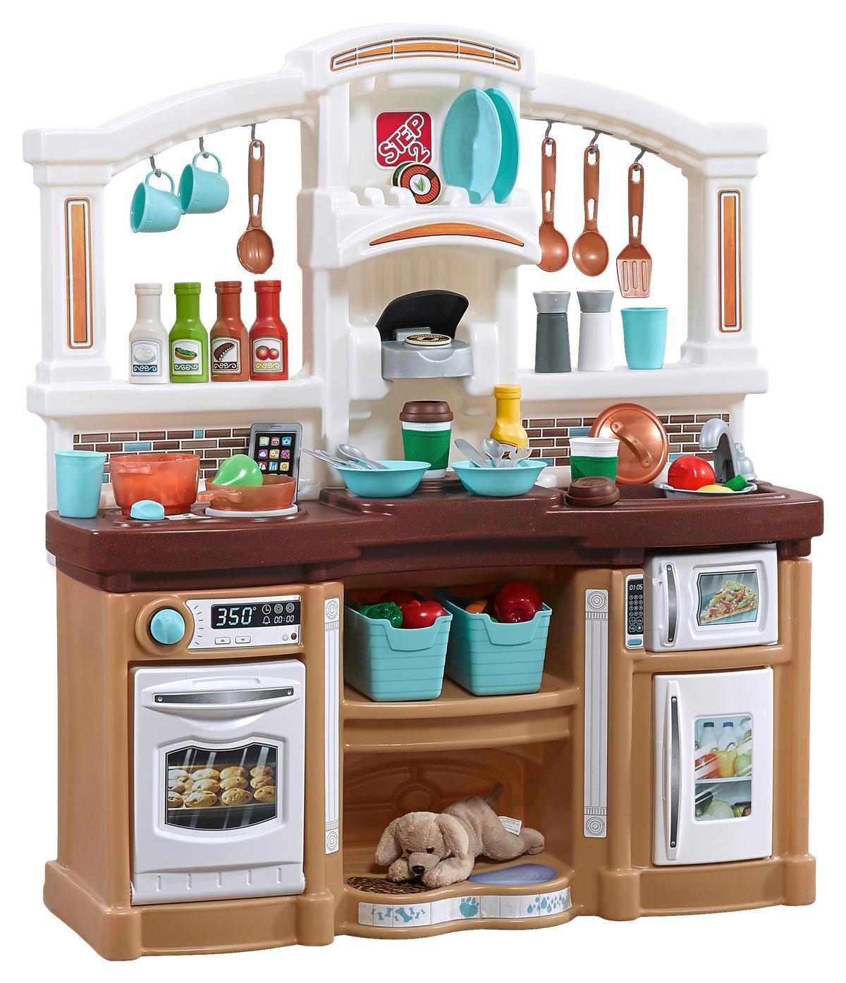 Spielküche Spass mit Freunden Kunststoff ab 2 Jahren, Sound - Beige/Braun, Basics, Kunststoff (90,8/103,8/31,8cm)