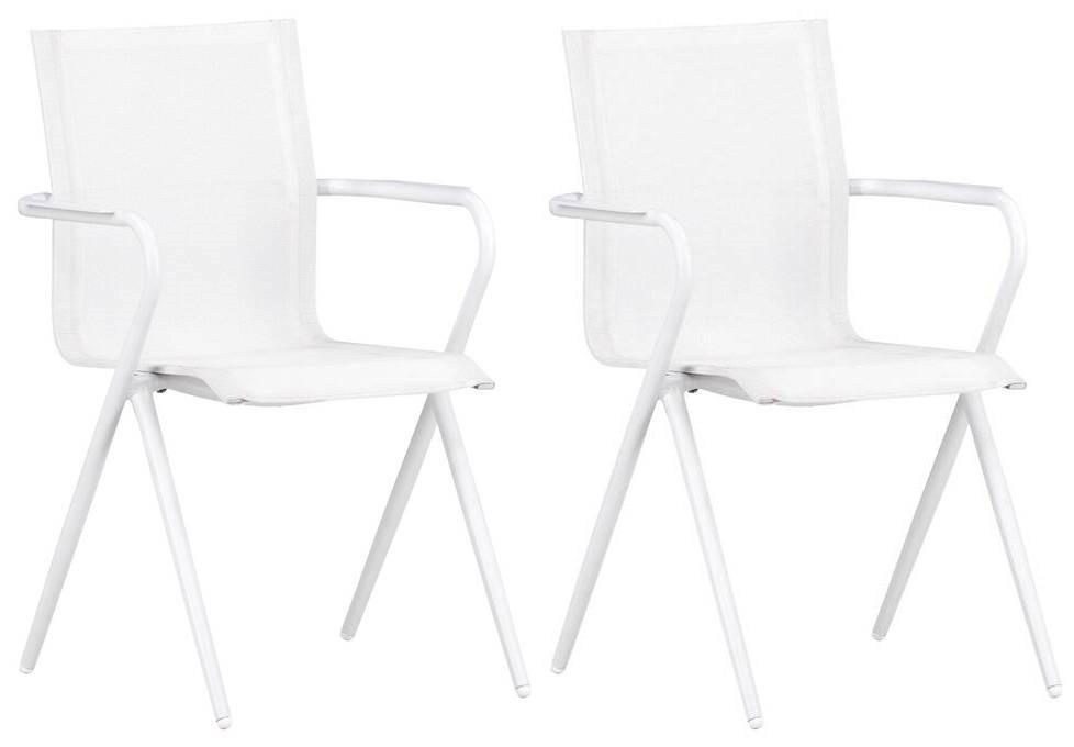 Stapelsessel Aluminium - Weiß, KONVENTIONELL, Metall (58/86/63cm) - Gardenson