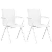 Stapelsessel Aluminium - Weiß, KONVENTIONELL, Metall (58/86/63cm) - Gardenson