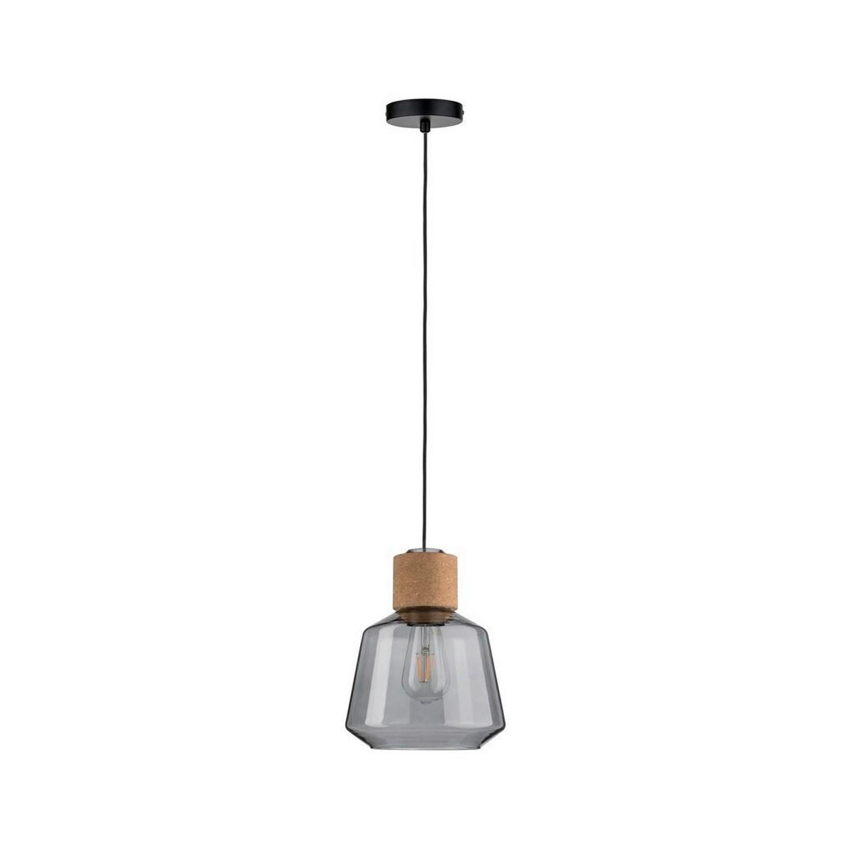 Hängeleuchte Neordic Edla H: 110 Cm 1-Flammig, Dimmbar - Schwarz, KONVENTIONELL, Glas/Metall (20,8/110cm) - Paulmann