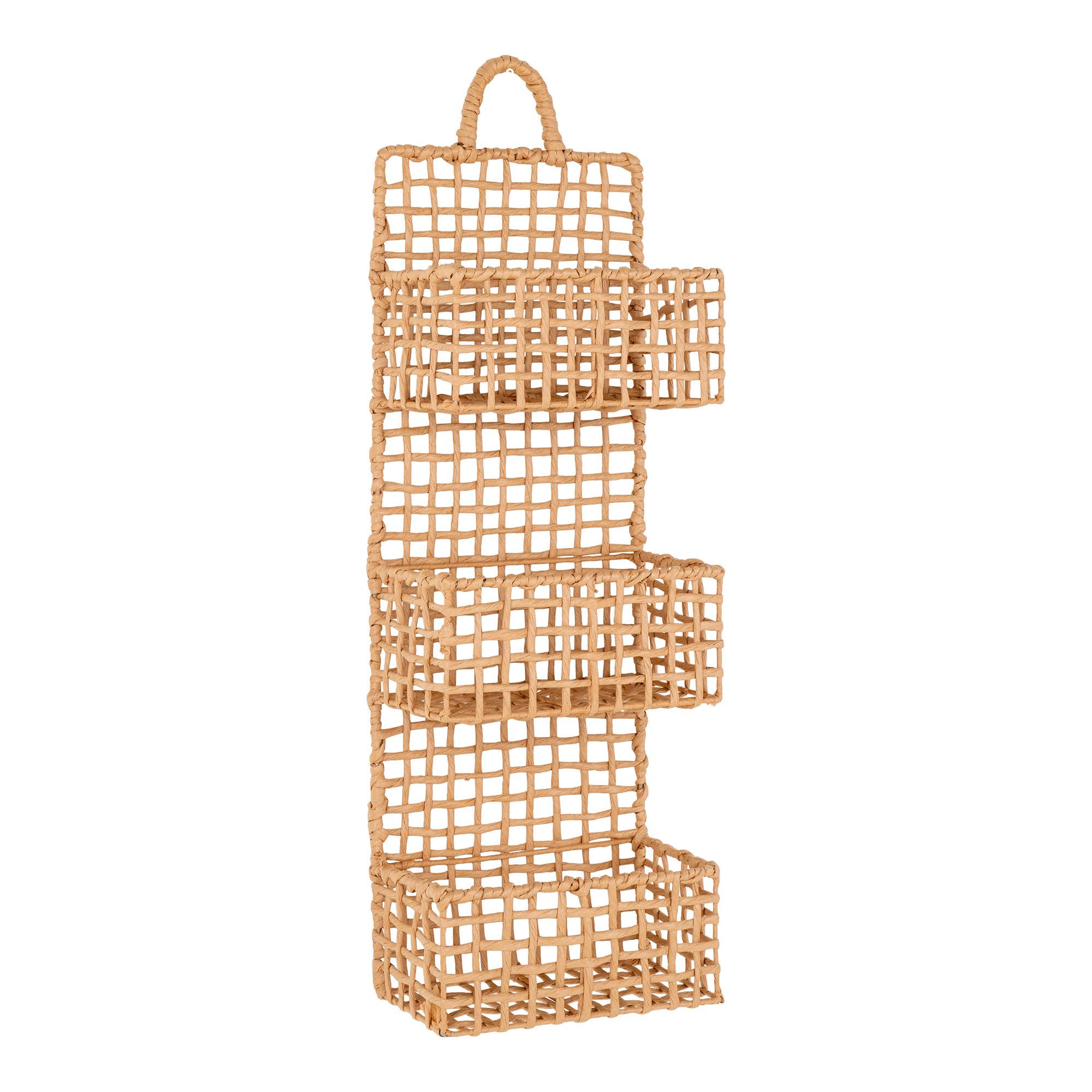 Wandregal Sines Hellbraun B: 25 cm - Hellbraun, Design, Papier/Metall (25/70/15cm)