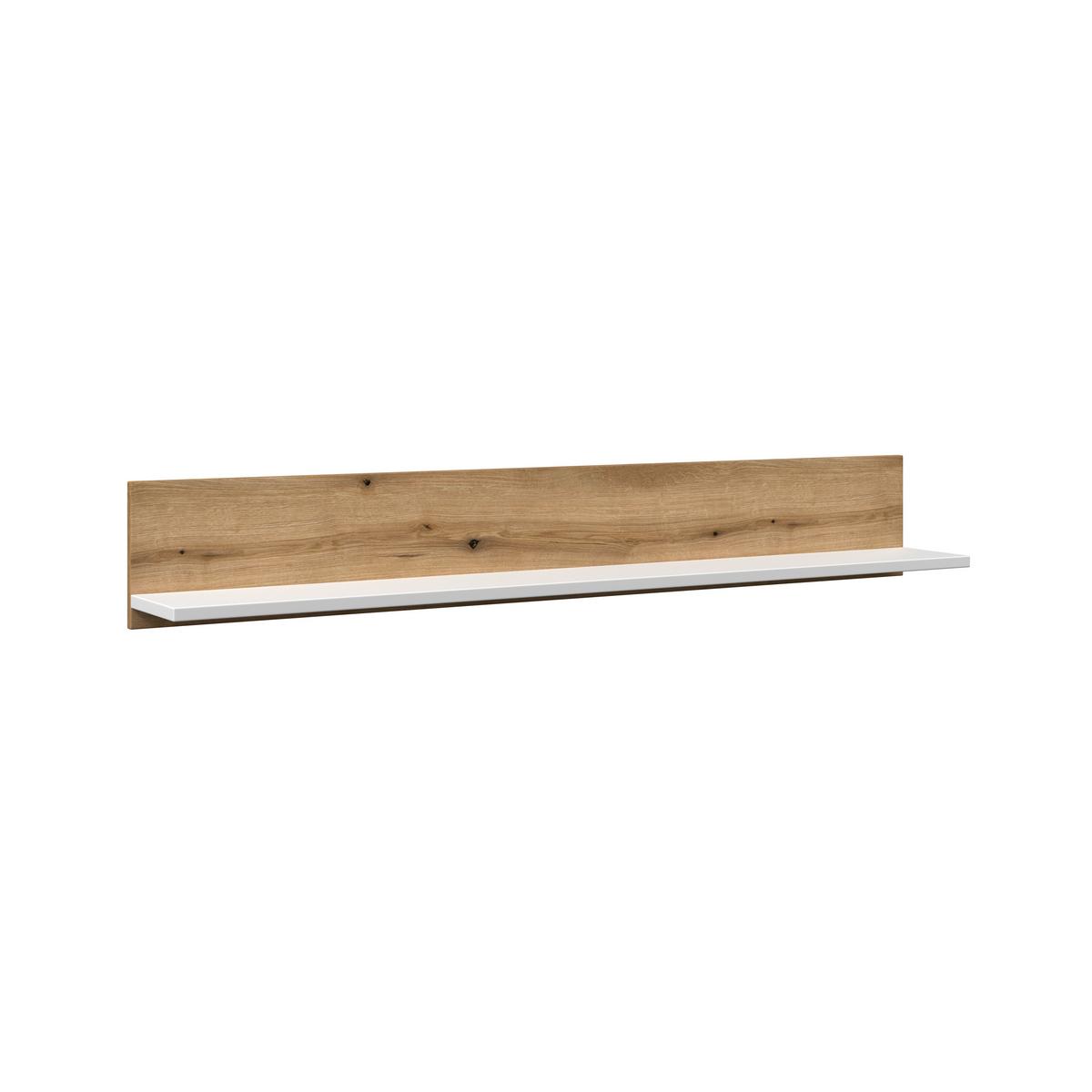 Wandboard Calabria Weiß/Eiche Dekor B: 160 cm - Eichefarben/Weiß, Trend, Holzwerkstoff (160/24/21,6cm)