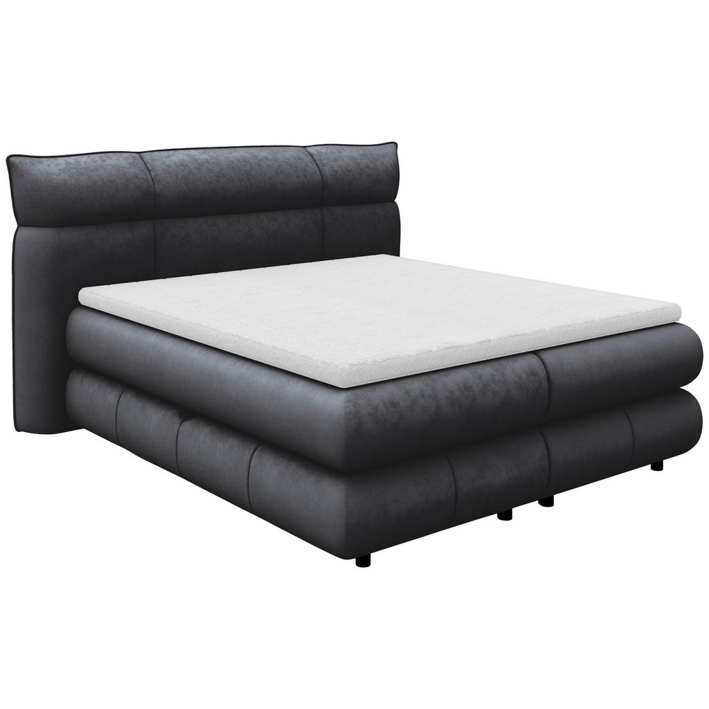 Boxspringbett Carmelo Schwarz 160x200 Cm H4