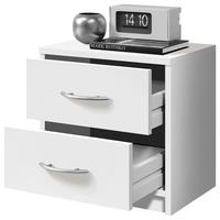 Nachtkästchen mit zwei Laden Seite Nachtkästchen mit zwei Laden Seite