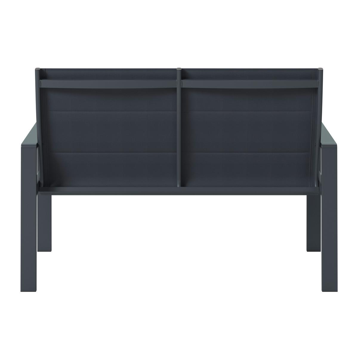 Loungegarnitur Palma - Dunkelgrau, MODERN, Textil/Metall - Luca Bessoni