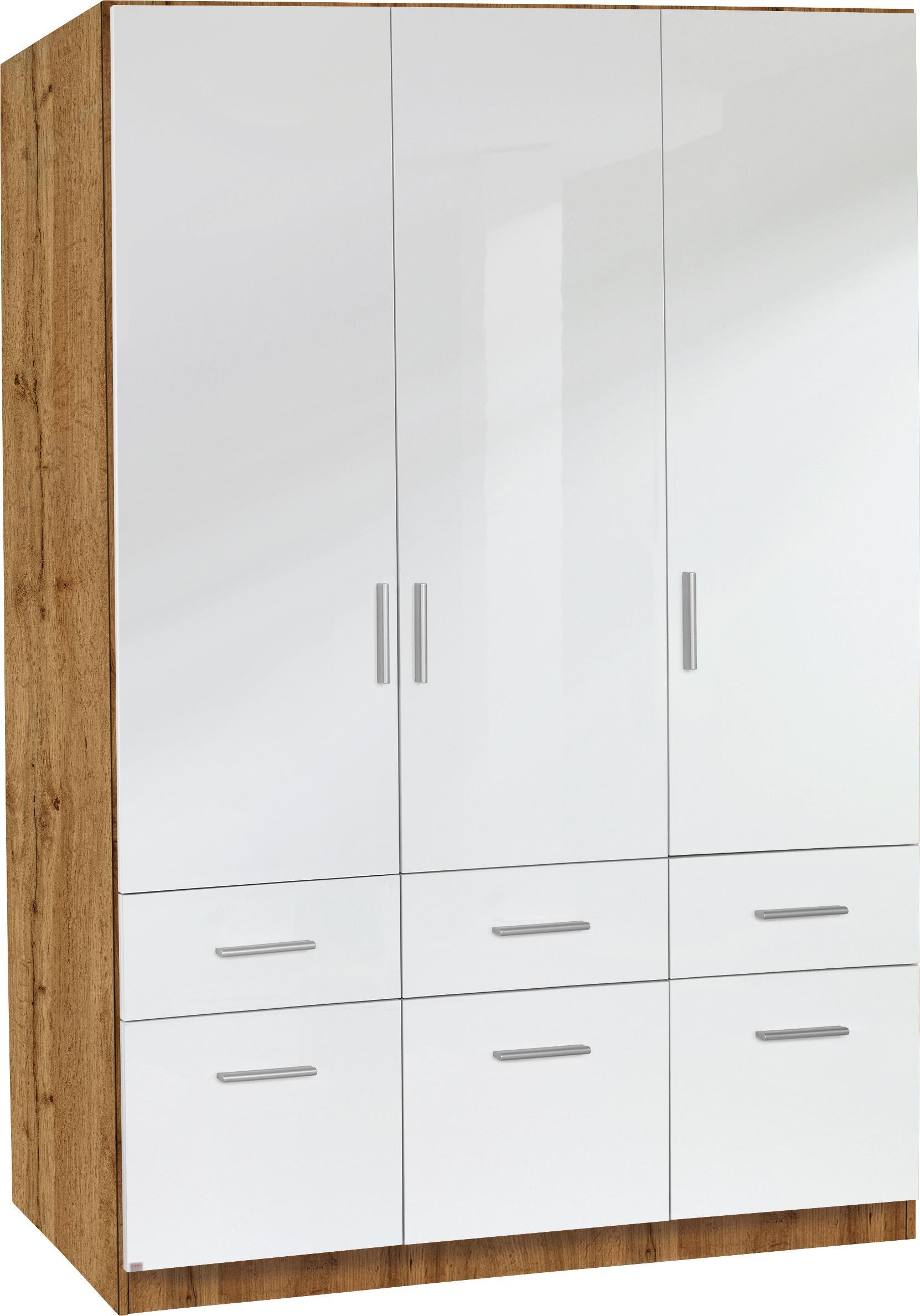 Dreitüriger Kleiderschrank mit Schubladen