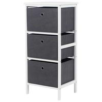 Regal Oliver 2 37 Cm Grau / Weiß - Weiß/Grau, MODERN, Holz/Papier (37/80/30cm)