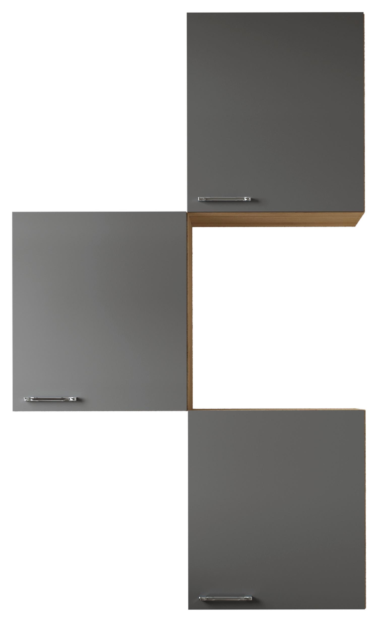 Küchenoberschrank Merle Grau/Eiche Dekor B:100cm - Eichefarben/Grau, Basics, Holzwerkstoff (100/168,3/34,6cm) - Respekta