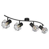 Spotlámpa 54017-4 - fekete, Konventionell, fém (80/22,5/19cm) - Globo