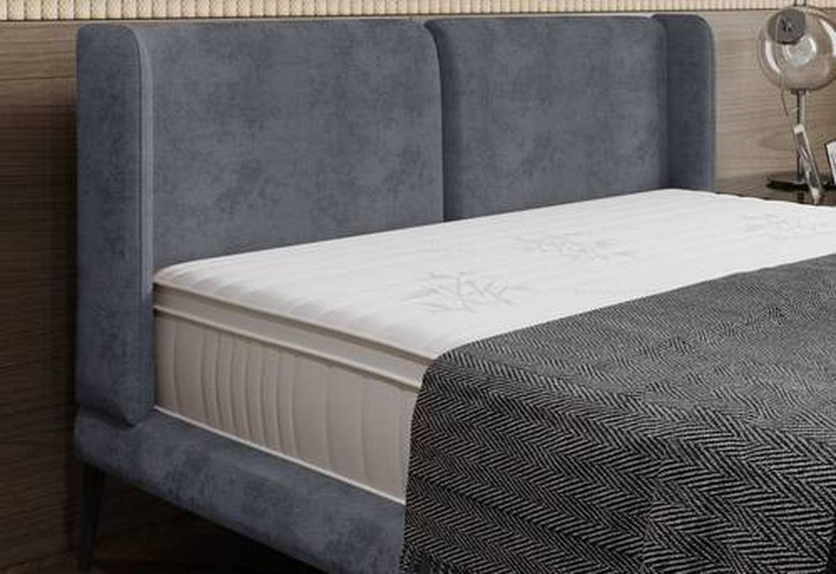 Polsterbett Tessina Sorisso - Hellgrau/Schwarz, MODERN, Textil (180/200cm) - Livetastic