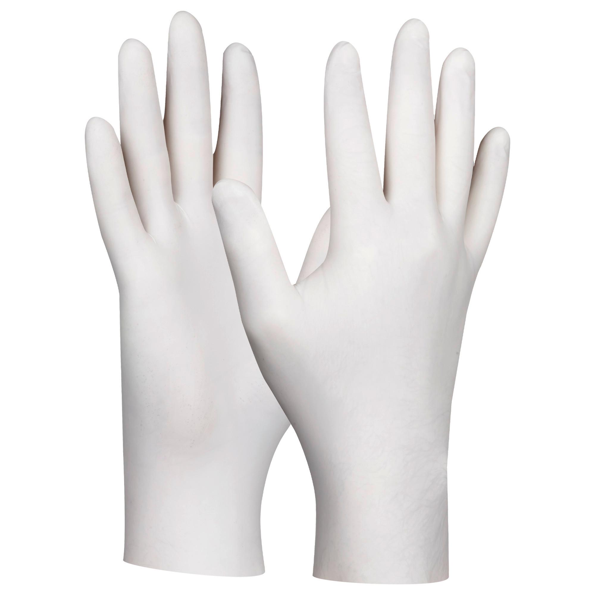 Einweghandschuh Latex Weiß Gr. L Ungepudert 80 Stk. - Weiß, Basics, Kunststoff (Lnull)