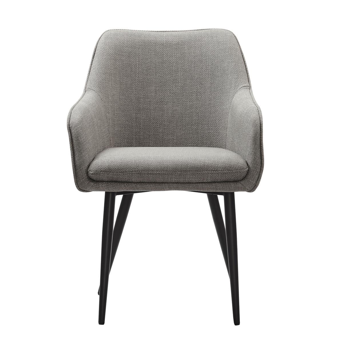 Armlehnstuhl Schwarz/taupe B: 61cm - Taupe/Schwarz, MODERN, Textil/Metall (61/85/60cm) - Livetastic