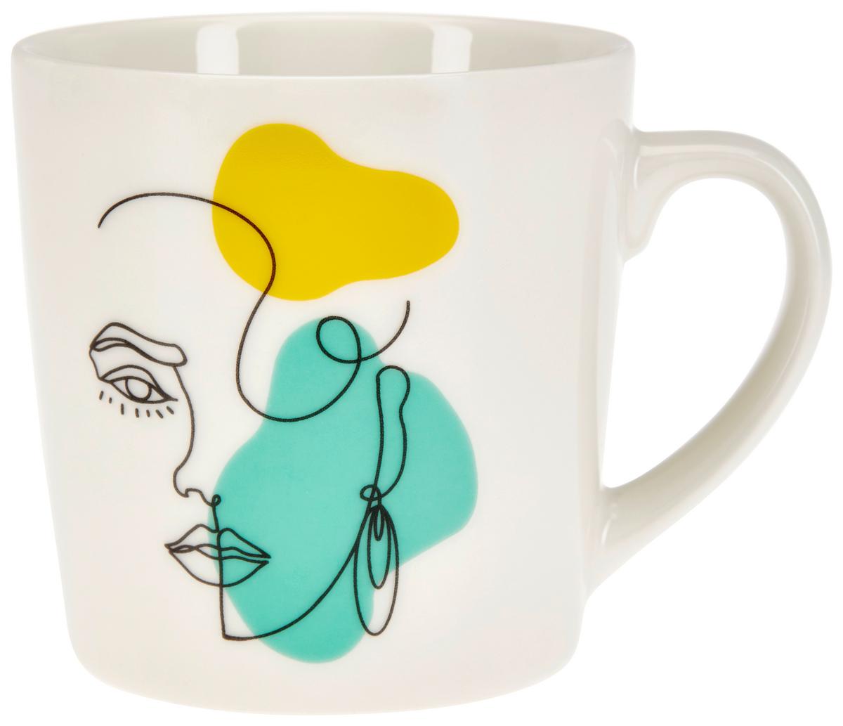 Kávésbögre Benett - sárga/fekete, Modern, kerámia (9/9cm) - Luca Bessoni