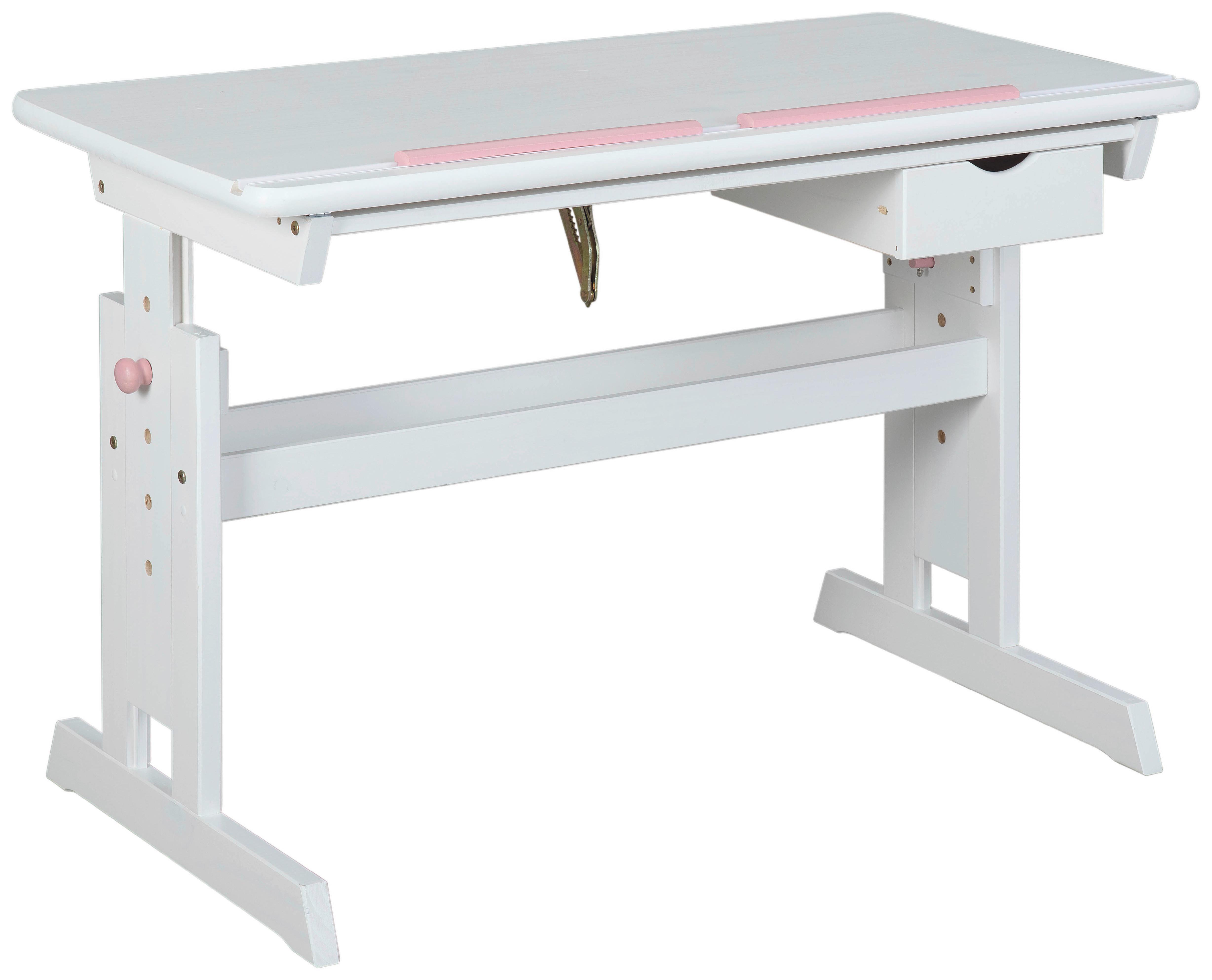 Höhenverstellbarer Jugendschreibtisch in Weiß