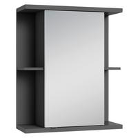 Spiegelschrank Nebraska BxHxT: 60x70x25 cm Anthrazit - Anthrazit, MODERN, Glas/Holzwerkstoff (60/70/25cm) - MID.YOU