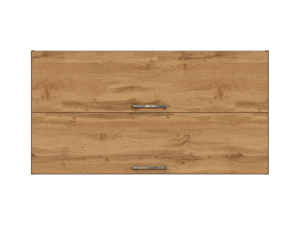 Küchenoberschrank B: 110 cm Eiche Dekor 2 Klappen - Anthrazit/Eiche Wotan, MODERN, Holzwerkstoff (110/57/34cm) - Held