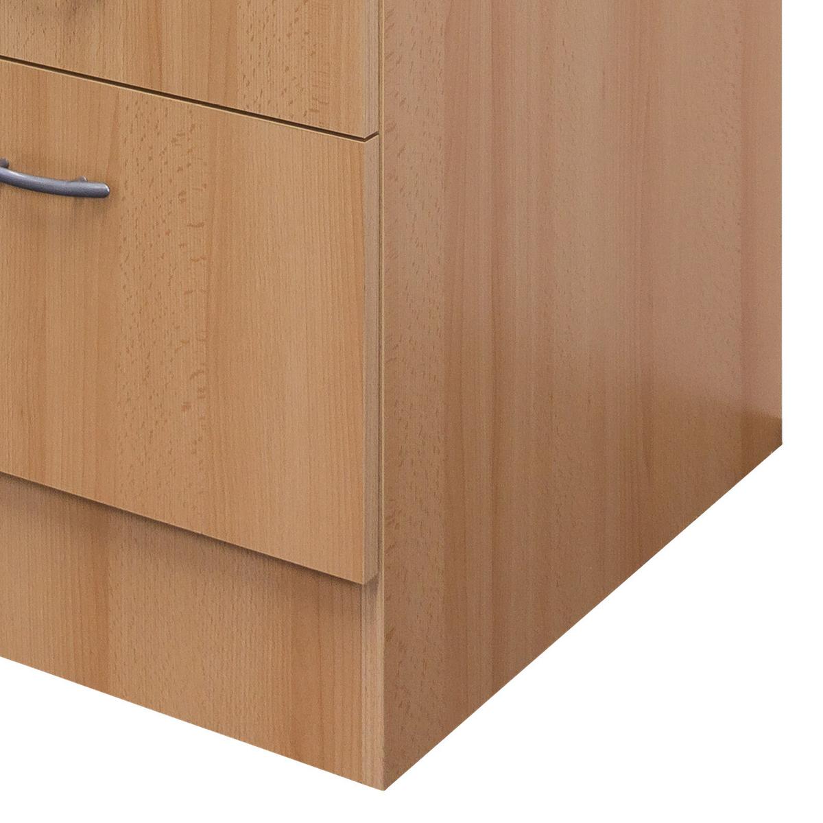 Küchenunterschrank Nano Ussa 50cm Buche Dekor - Beige/Buchefarben, Holzwerkstoff (50/85/60cm) - FlexWell