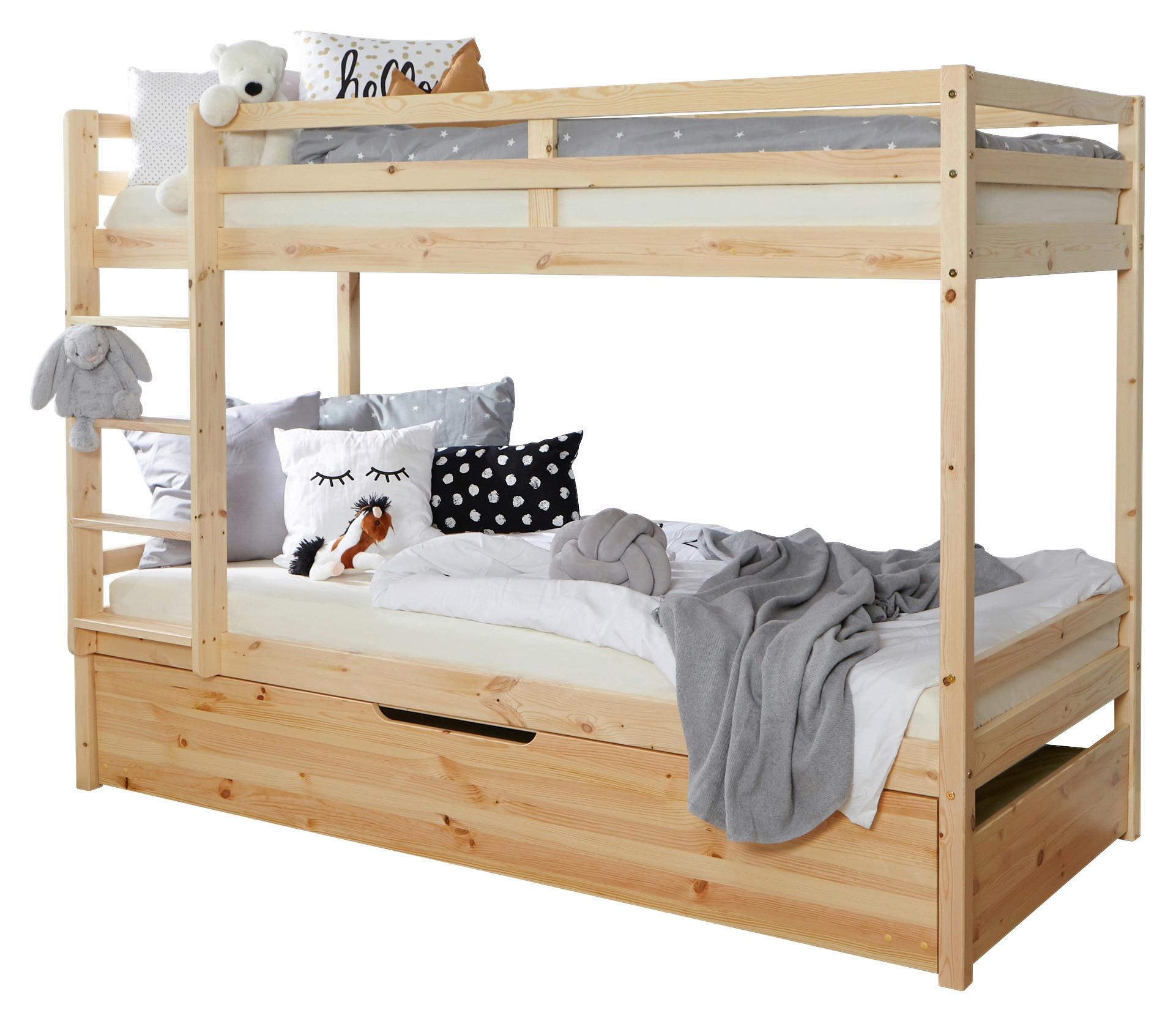 ETAGENBETT FINN - Naturfarben, MODERN, Holz (90/200cm) - Livetastic