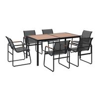 Kerti Bútorszett Genua - natúr/sötétszürke, Modern, műanyag/textil (53/160/82/75/59,5/90cm) - Best Price