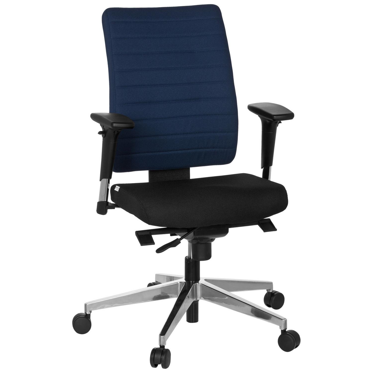 Drehstuhl Pro-Tec 350 Blau/Schwarz Blau, Schwarz 57x123x45 cm
