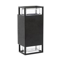 Kültéri Falilámpa Evento - fekete/átlátszó, Basics, műanyag/fém (23.5/10.5/8cm)