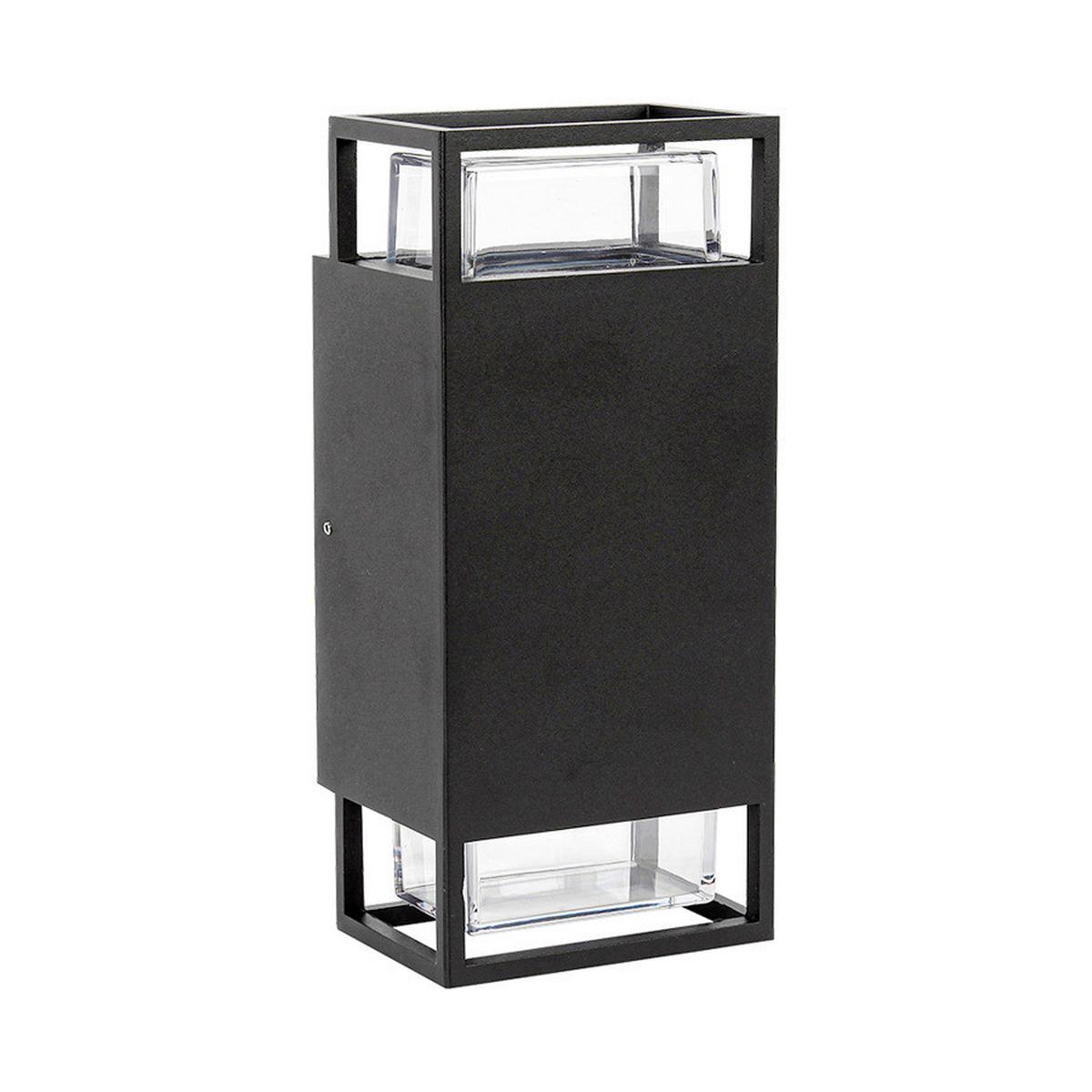 Kültéri Falilámpa Evento - fekete/átlátszó, Basics, műanyag/fém (23.5/10.5/8cm)