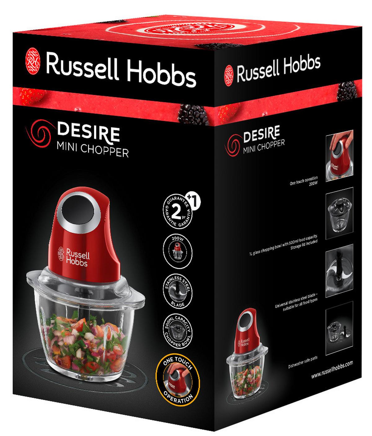 Universalmesser Desire - Rot/Schwarz, Basics, Kunststoff (15,8/23,1/18,4cm) - Russell Hobbs