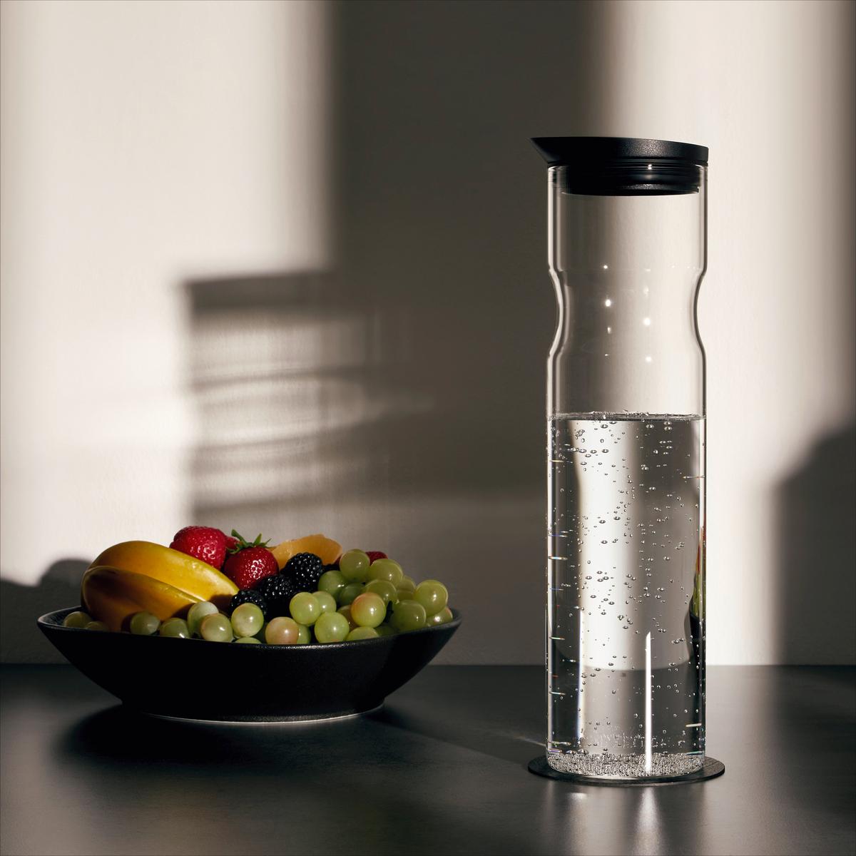 Karafa objem: 1,2l - číra, Modern, kov/plast (8/31,7cm) - Mömax