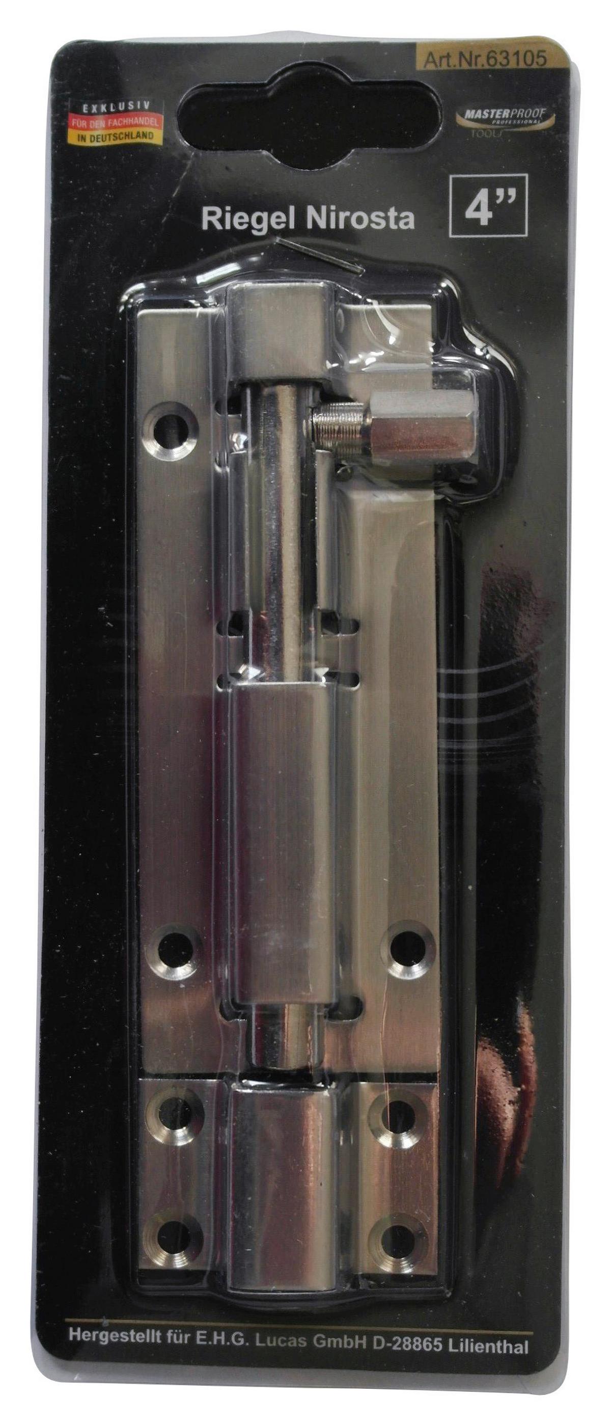 Schlossriegel AEGodous In Silber L: 10 cm, Rostfrei - Silberfarben, Basics, Metall (10cm)